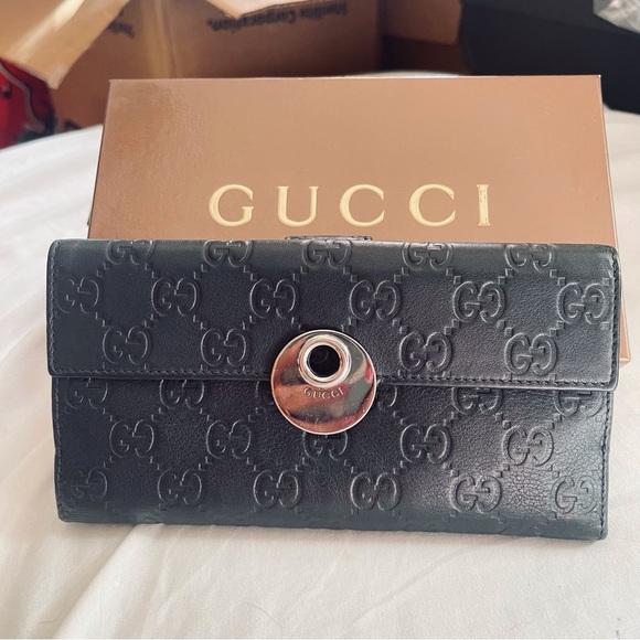 Gucci leather black Wallet in the box - Picture 1 of 5